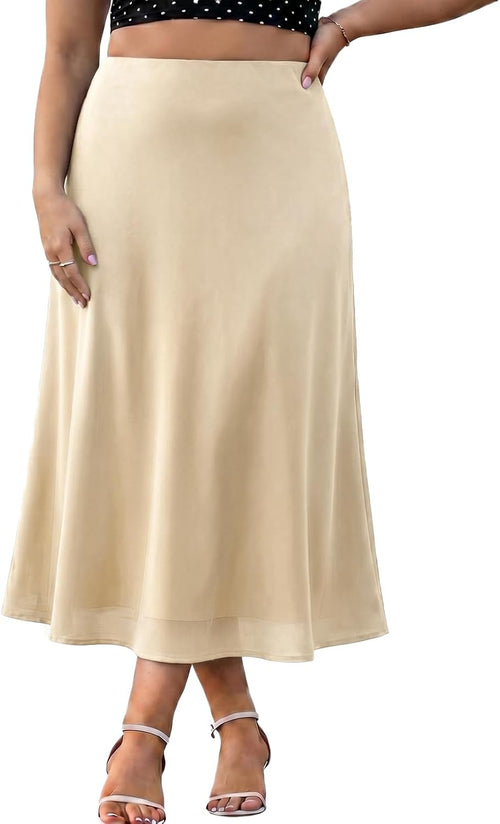 Eytino plus size polka dot mesh maxi skirt, photo 2 of 5
