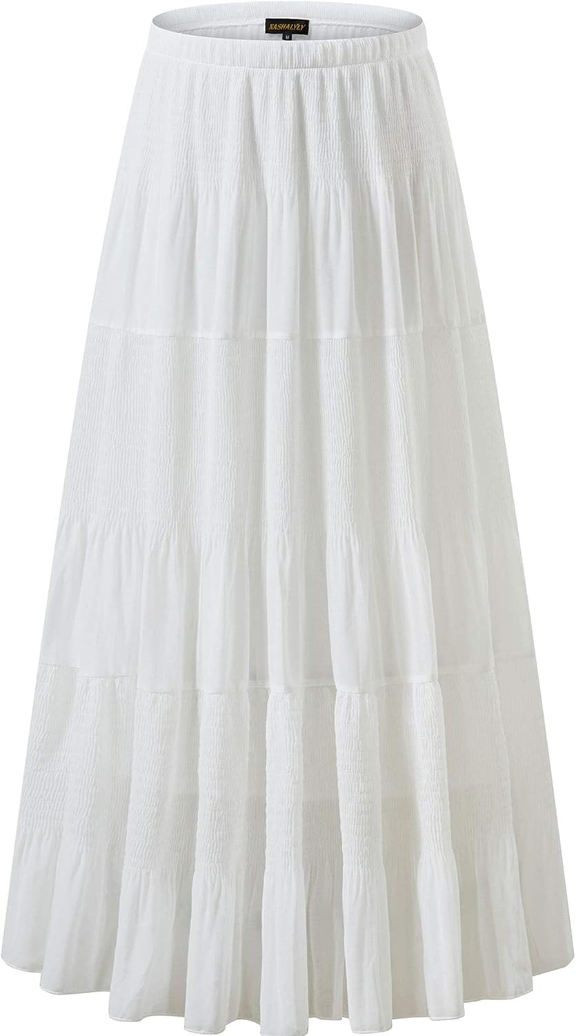 NASHALYLY pleated chiffon A-line maxi skirt, photo 16 of 54