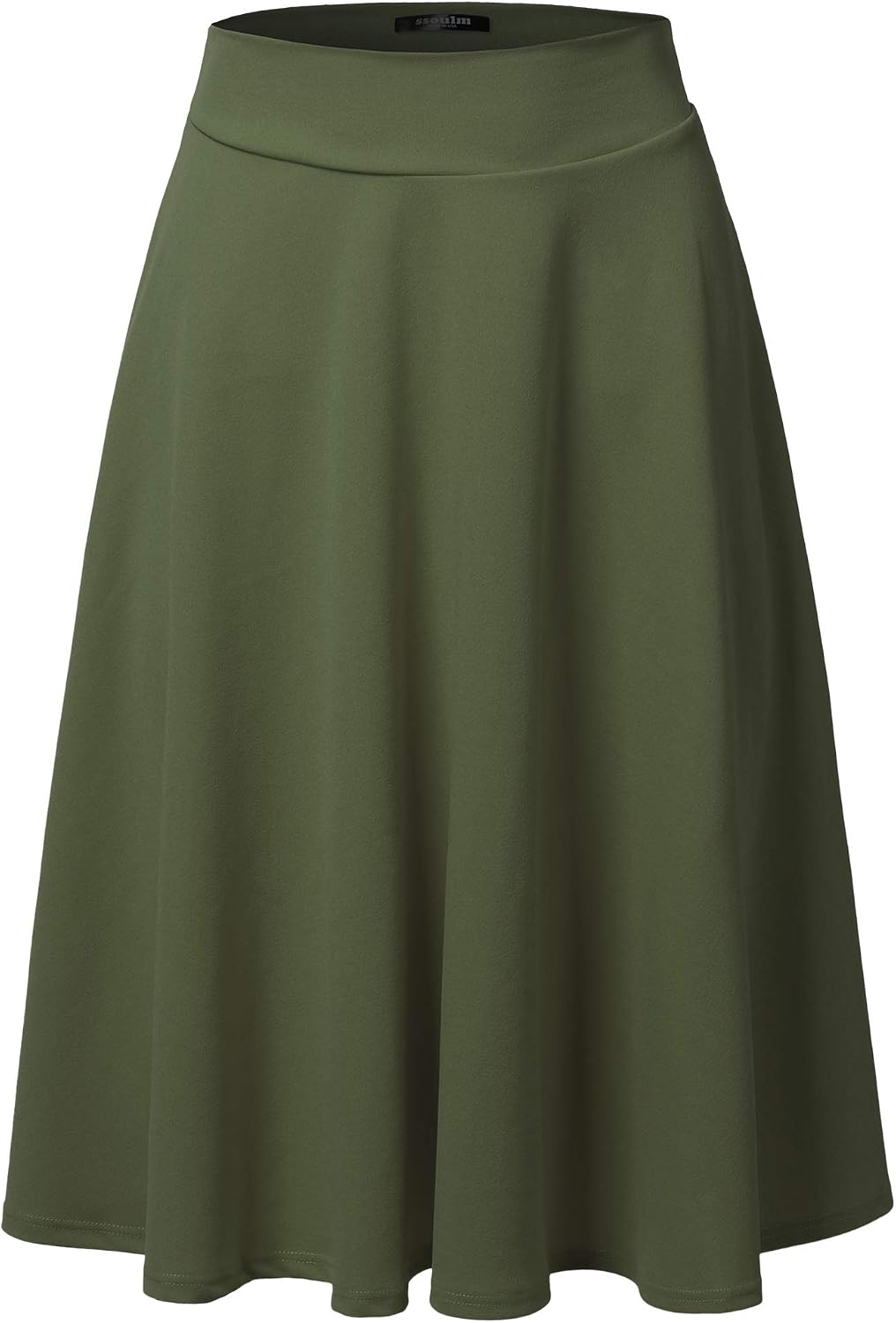 SSOULM stretch high-waist A-line midi skirt, photo 21 of 21