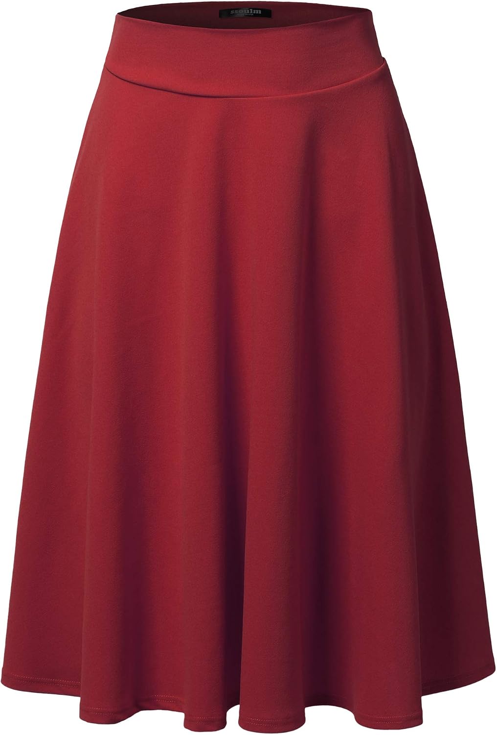 SSOULM stretch high-waist A-line midi skirt, photo 20 of 21