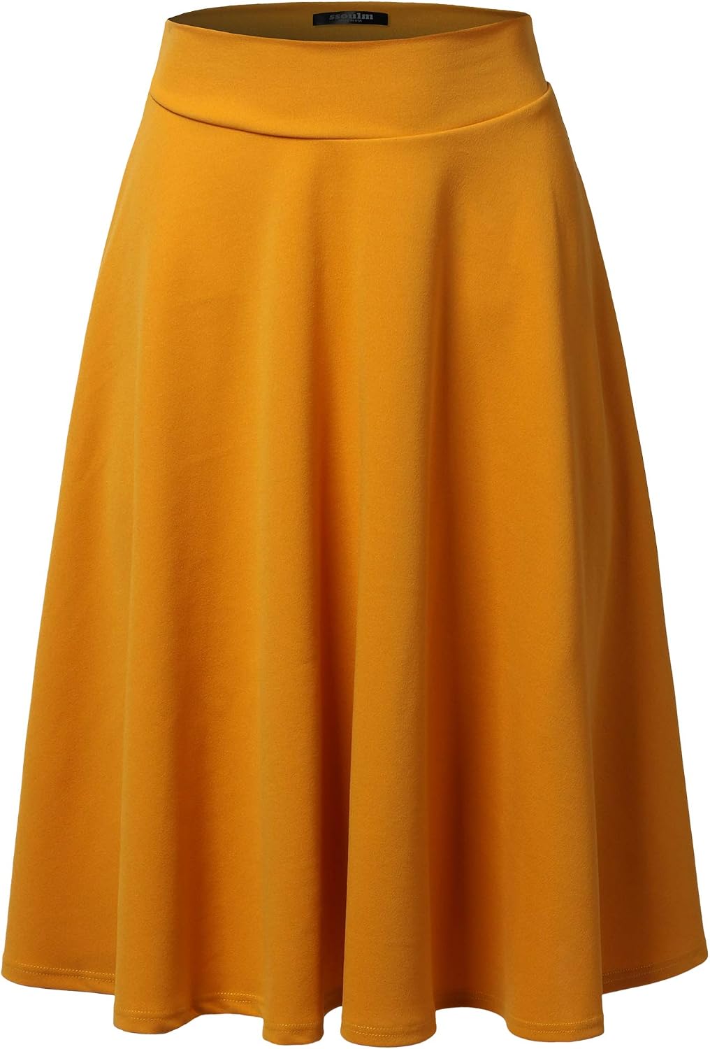SSOULM stretch high-waist A-line midi skirt, photo 19 of 21