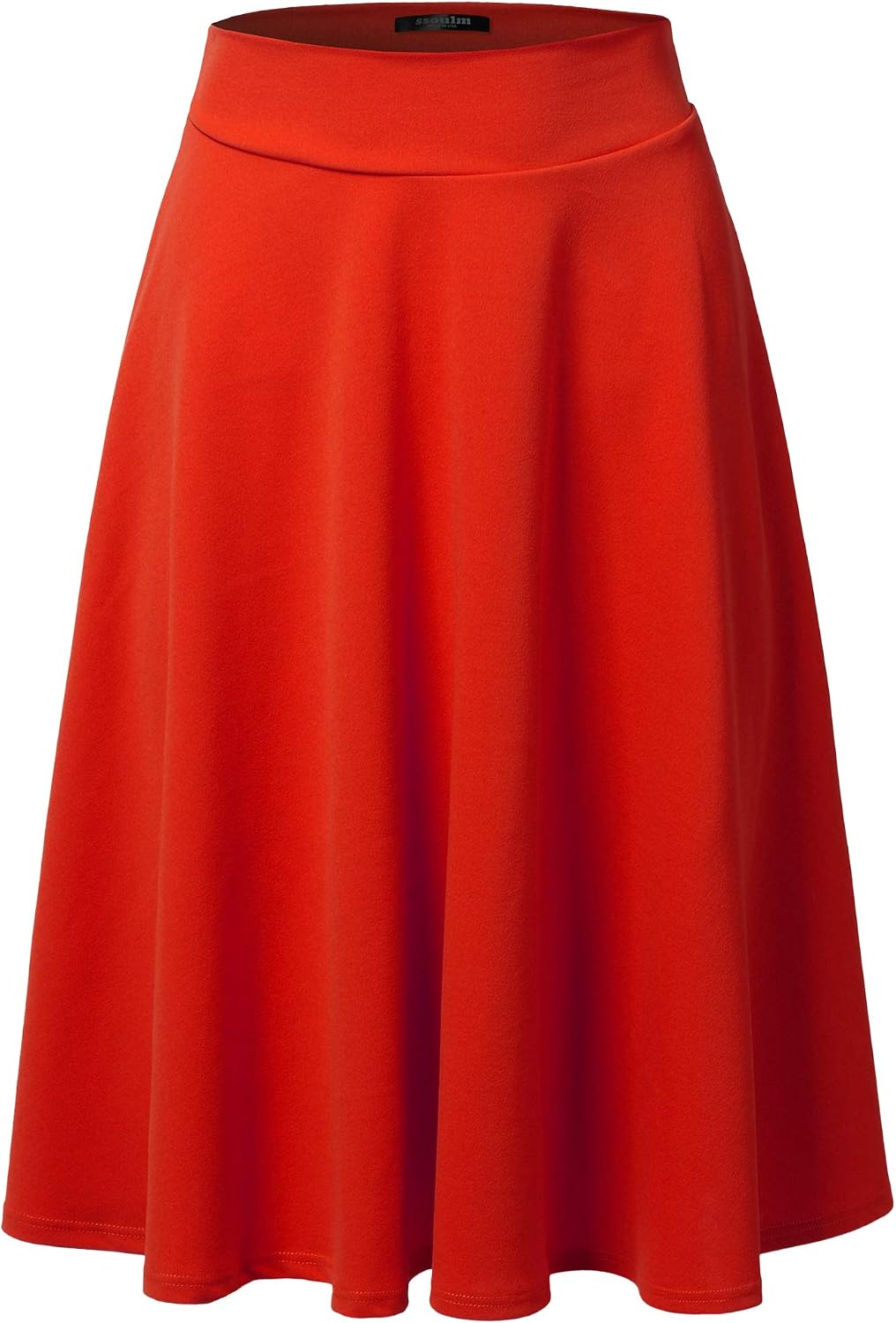 SSOULM stretch high-waist A-line midi skirt, photo 17 of 21