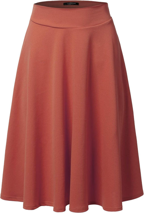 SSOULM stretch high-waist A-line midi skirt, photo 1 of 21