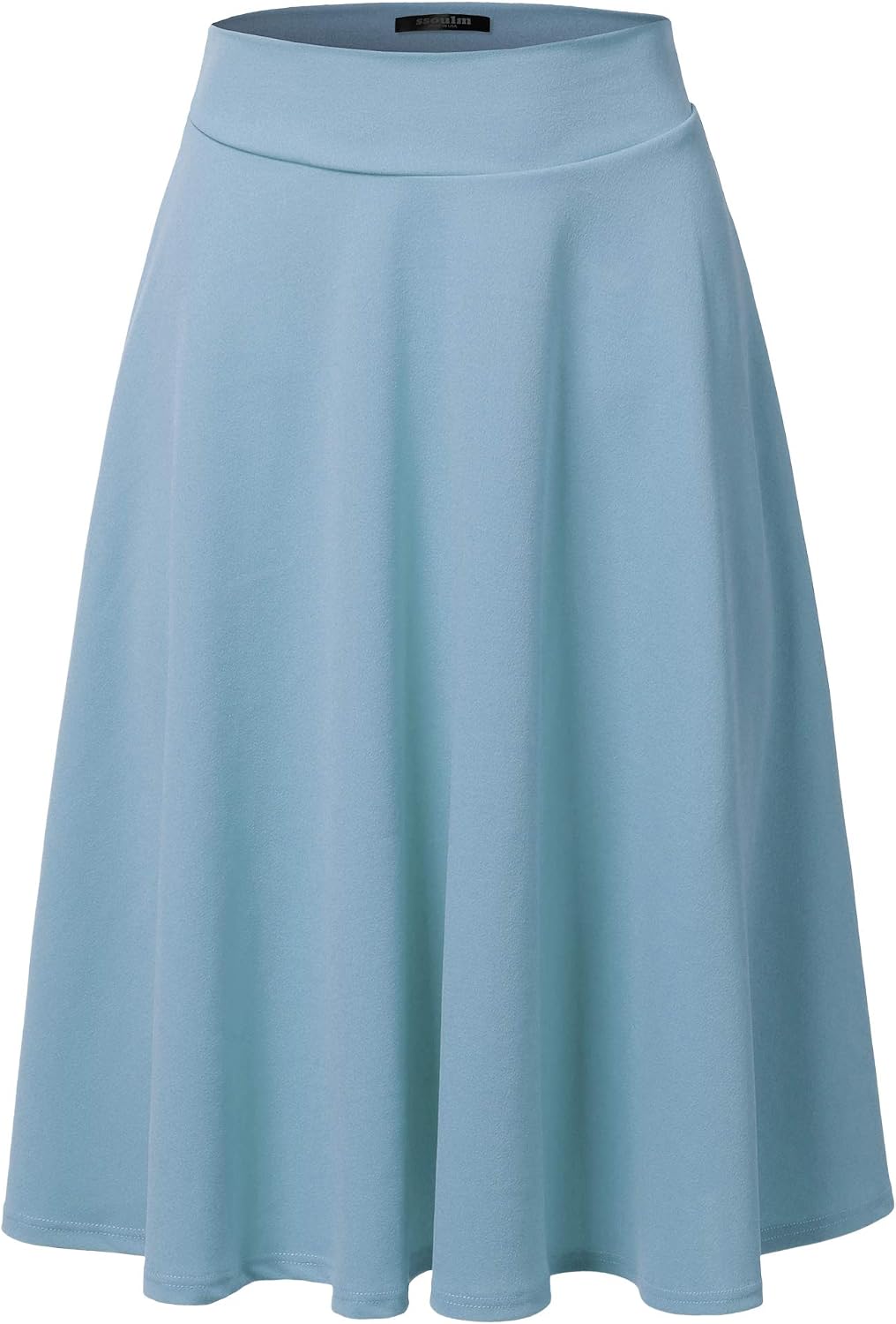SSOULM stretch high-waist A-line midi skirt, photo 5 of 21