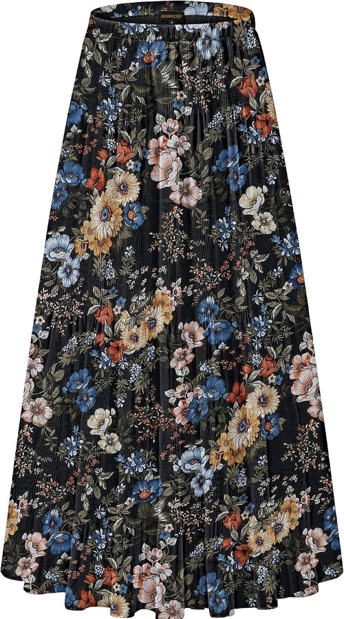 NASHALYLY pleated chiffon A-line maxi skirt, photo 1 of 54