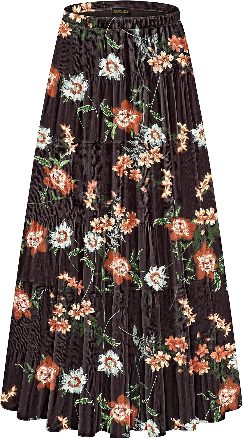 NASHALYLY pleated chiffon A-line maxi skirt, photo 25 of 54