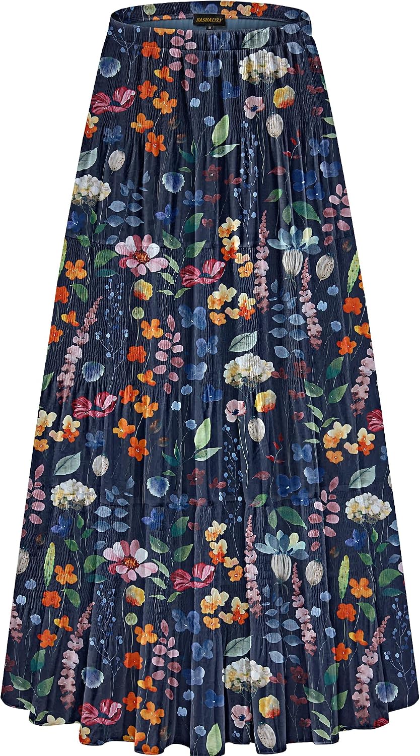 NASHALYLY pleated chiffon A-line maxi skirt, photo 50 of 54