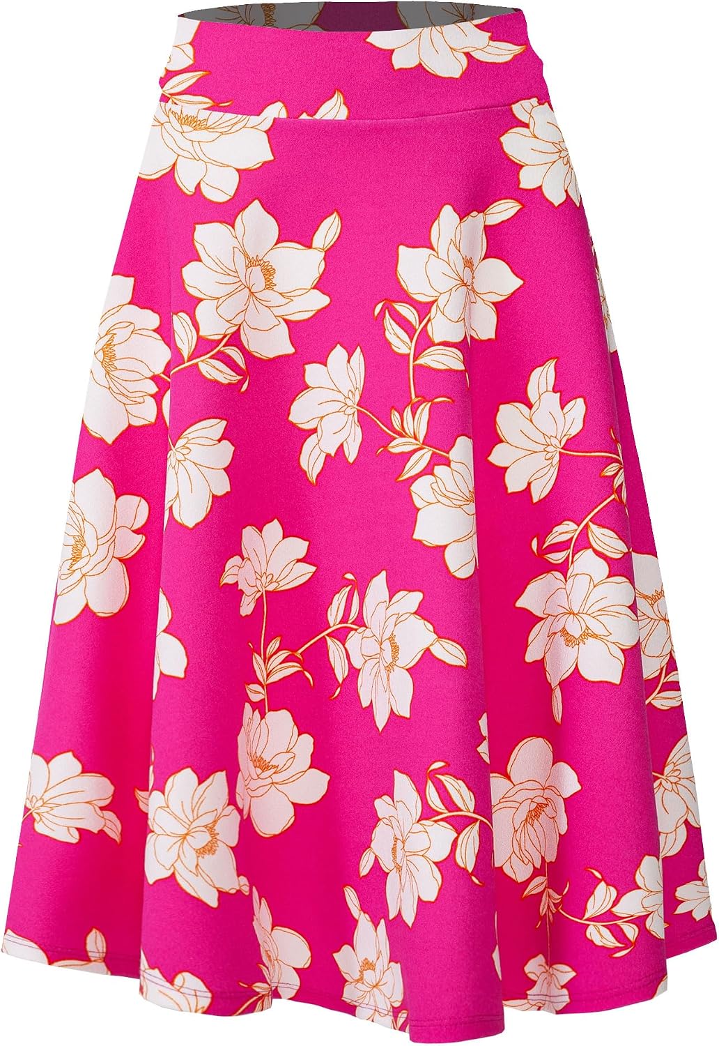 SSOULM stretch high-waist A-line midi skirt, photo 6 of 21