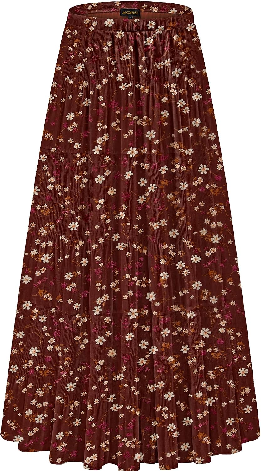NASHALYLY pleated chiffon A-line maxi skirt, photo 31 of 54
