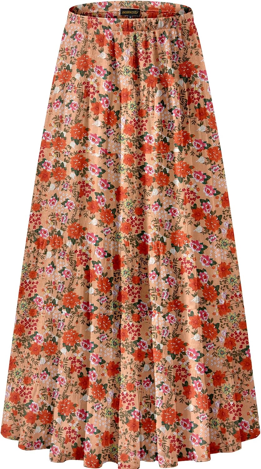 NASHALYLY pleated chiffon A-line maxi skirt, photo 49 of 54
