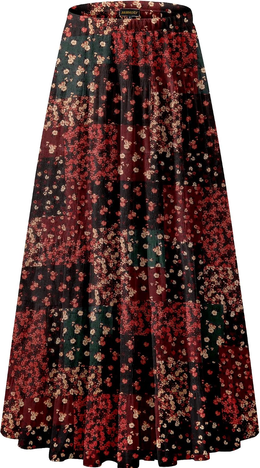 NASHALYLY pleated chiffon A-line maxi skirt, photo 38 of 54