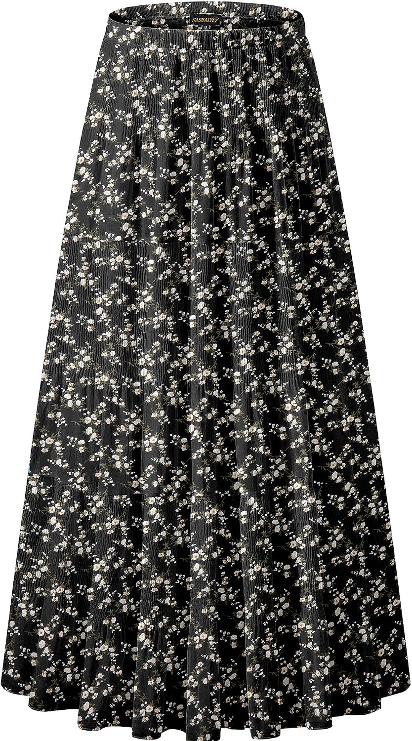 NASHALYLY pleated chiffon A-line maxi skirt, photo 7 of 54