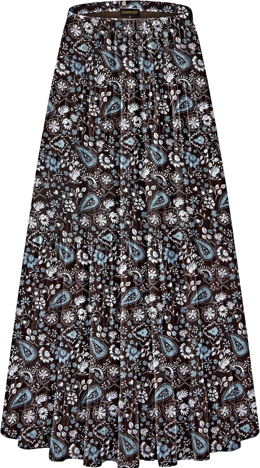 NASHALYLY pleated chiffon A-line maxi skirt, photo 54 of 54