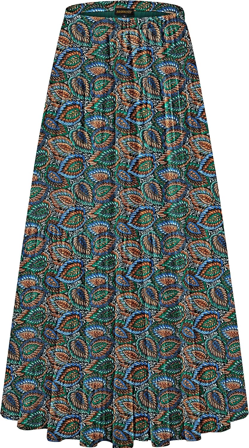 NASHALYLY pleated chiffon A-line maxi skirt, photo 51 of 54