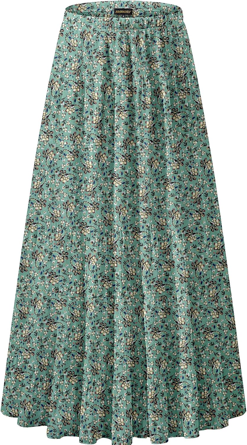 NASHALYLY pleated chiffon A-line maxi skirt, photo 18 of 54