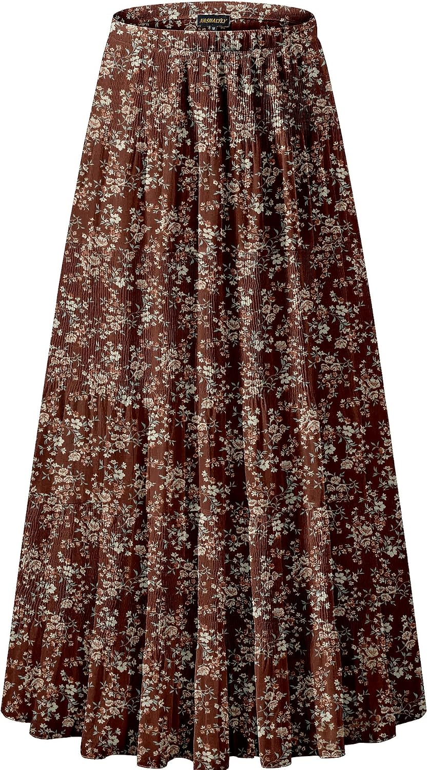 NASHALYLY pleated chiffon A-line maxi skirt, photo 24 of 54