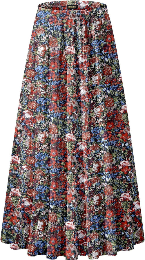 NASHALYLY pleated chiffon A-line maxi skirt, photo 2 of 54